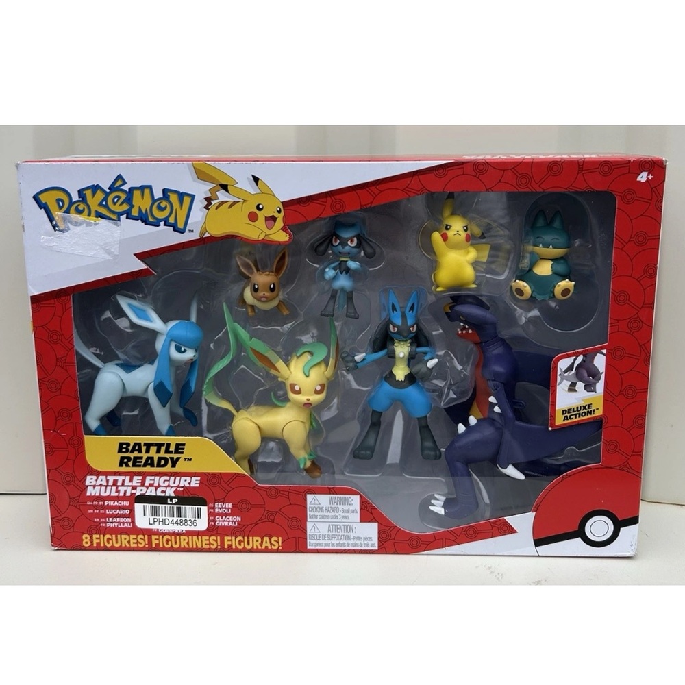 Pokemon Battle Ready 8 Action Figure Set Multi Pack with Pikachu NEW IN BOX